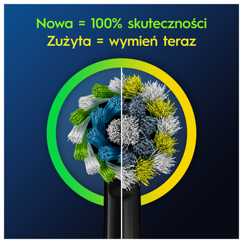 Oral-B, Cross Action, black, końcówki wymienne, 2 szt.