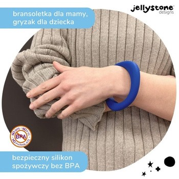 Jellystone Designs, silikonowa bransoletka Organic Bangle, granatowa, 1 szt.