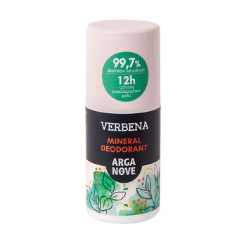 Arganove, mineralny dezodorant ałunowy, werbena, roll-on, 50 ml