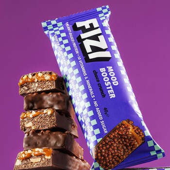 Fizi, Choco Crunch, Mood Booster, baton czekoladowo-karmelowy, 40 g