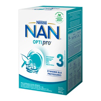 Nestle Nan Optipro 3, mleko modyfikowane Junior dla dzieci po 1 roku 800 g