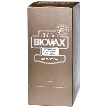 Biovax, maseczka intensywnie regenerująca do włosów ciemnych, 20 ml x 10 saszetek