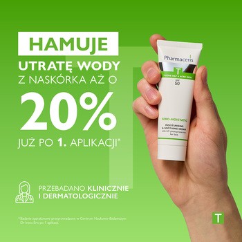 Pharmaceris T Sebo-Moistatic, krem nawilżająco-kojący do twarzy, SPF 50, 50 ml