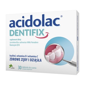 Acidolac Dentifix, tabletki do ssania, smak miętowy, 30 szt.