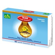 Tran z olejem wiesiołkowym, 500 mg, kapsułki, 60 szt.