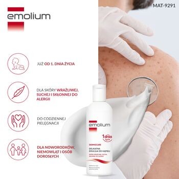 Emolium Dermocare, emulsja do kąpieli od 1. dnia życia, 200 ml