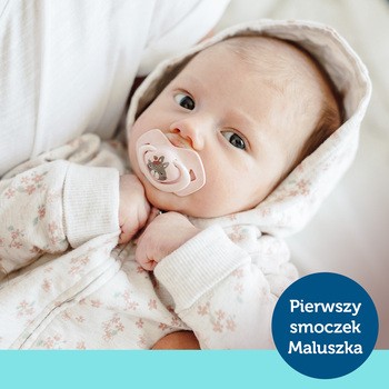 Canpol Babies, smoczek silikonowy, symetryczny, Bonjour Paris, 0-6 m, pink, 2 szt.