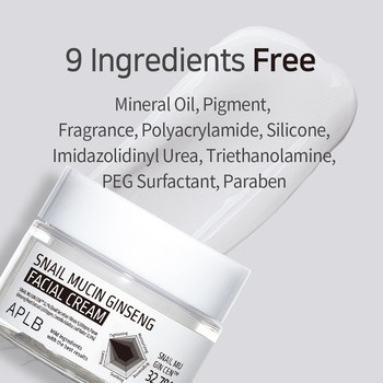 APLB Snail Mucin Ginseng Facial Cream, krem regenerujący do twarzy ze śluzem ślimaka i żeń-szeniem, 55 ml