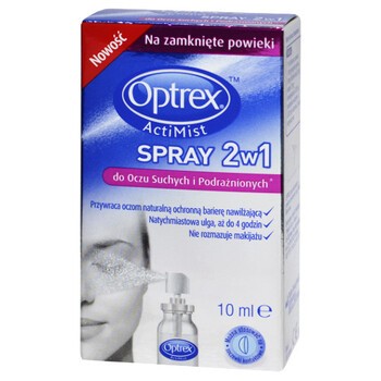 Optrex ActiMist do oczu suchych, podrażnionych, spray, 10 ml