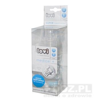 Canpol Lovi medical+, butelka (BPA 0%), 250 ml, 1 szt.