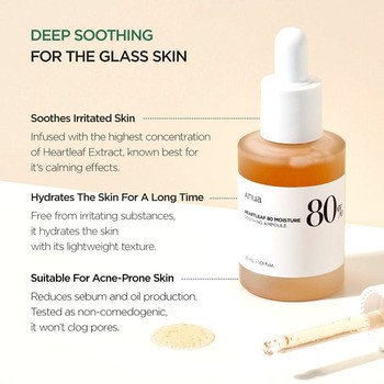 Anua Heartleaf 80% Ampoule, ampułka do twarzy, 30 ml