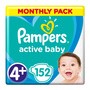 Pampers Active Baby 4+, (10-15 kg), 152 szt.