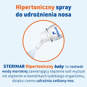 Sterimar Baby Hipertoniczny, spray do nosa wzbogacony miedzią, 50 ml