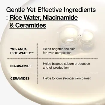 Anua Rice 70, Glow Milky Toner, nawilżający tonik mleczny z wodą ryżową, 250 ml