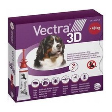 Vectra 3D Roztwór dla psów  40 kg, ochrona przed pasożytami, pipety, 3 szt.