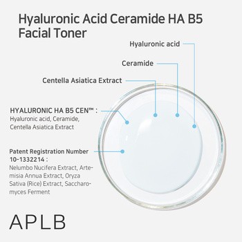 APLB Hyaluronic Acid Ceramide HA B5 Facial Toner, tonik nawilżający do twarzy z kwasem hialuronowym i ceramidami, 160 ml