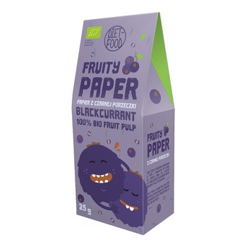 Diet-Food, Bio Papier Owocowy Czarna Porzeczka, 25 g