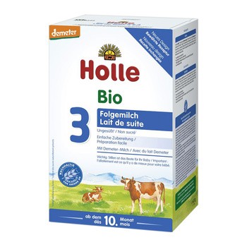Holle Bio 3, mleko modyfikowane na bazie ekologicznego mleka krowiego, 10 m+, 600 g
