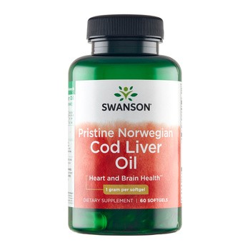 Pristine Norwegian Cod Liver Oil, kapsułki żelowe, 60 szt.