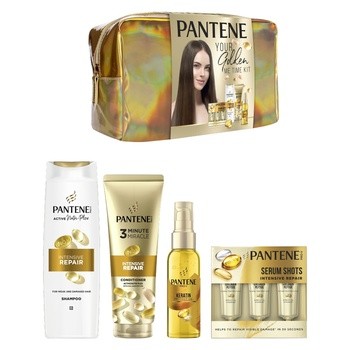 Zestaw, Pantene, Pro-V Intensive Repair, Szampon, 325 ml + Odżywka, 160 ml + Olejek, 100 ml + Serum w ampułkach, 10 x 3 x 15 ml