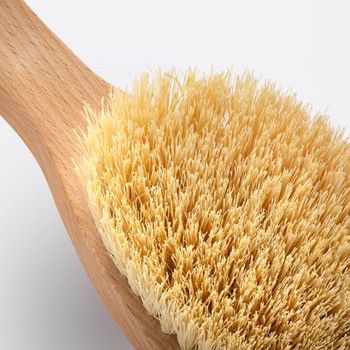 Hhuumm, szczotka do masażu ciała na sucho, włókno tampico wersja podwójnie gięta No.6, 1 szt.