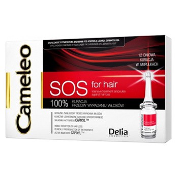 Delia Cameleo SOS, kuracja przeciw wypadaniu włosów, 5 ml, 12 ampułek