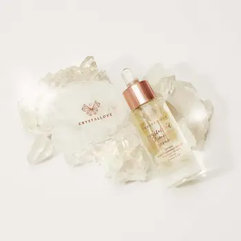 Zestaw Crystallove, serum do twarzy z kryształem górskim, 30 ml + płytka do masażu gua sha, 1 szt.