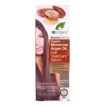 Dr Organic Moroccan Argan Oil, serum do włosów z marokańskim olejem arganowym, 100 ml