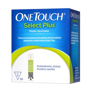 OneTouch Select Plus, paski testowe do glukometru, 50 szt.
