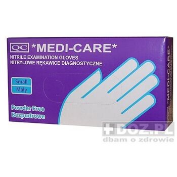 Rękawice Medi-Care, nitrylowe, bezpudrowe, fioletowe, rozmiar S, 100 szt.