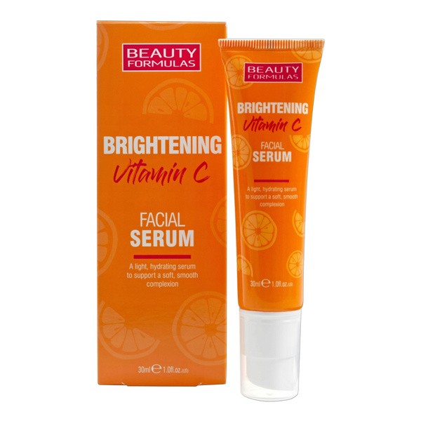 Beauty Formulas Beauty Formulas, Rozjaśniające serum do twarzy z witaminą C, 30 ml — Składniki i ocena