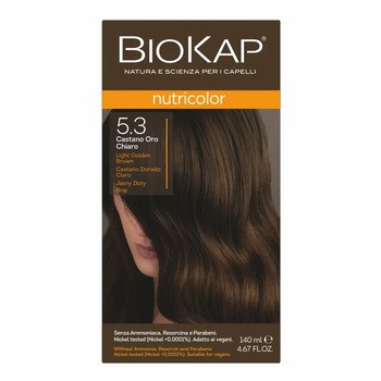 Biokap Nutricolor, farba do włosów, 5.3 jasny złoty brąz, 140 ml