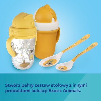 Canpol Babies Exotic Animals, miska z przyssawką z melaminy, 1 szt.