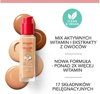 Bourjois Healthy Mix Clean, podkład, 55N Deep Beige, 30 ml