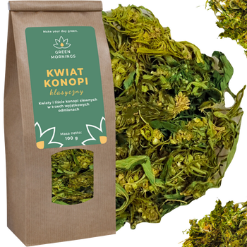 Green Mornings, Kwiat Konopi, klasyczny, herbata z konopi siewnych, 100 g