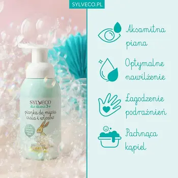 Sylveco dla dzieci, pianka do mycia ciała i włosów,  290 ml