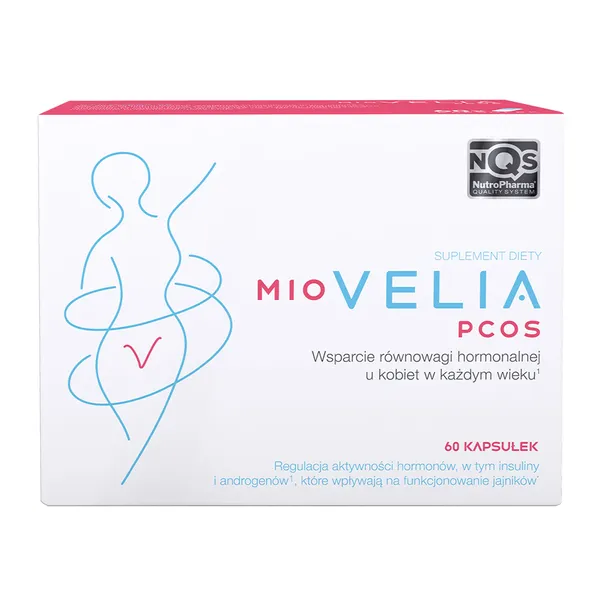 Миоинозитол Miovelia PCOS, с инулином и витаминами группы B, для женщин, 60 капсул
