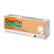 DoriTri mięta, 0,5 mg + 1 mg + 1,5mg, tabletki do ssania, 20 szt.