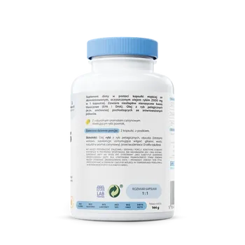 Osavi Omega-3 olej rybi 1000 mg, kapsułki, smak cytrynowy, 120 szt.