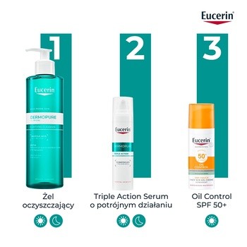 Eucerin Dermopure Clinical, żel oczyszczający do twarzy i ciała dla skóry tłustej, 400 ml