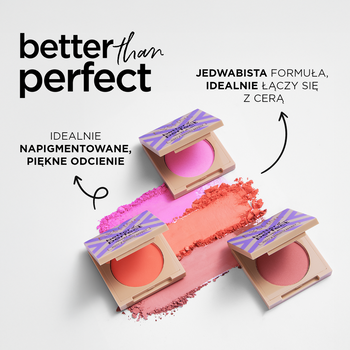 Eveline Better Than Perfect Velvet Blush, prasowany róż do policzków, 02 Funny Peach, 2,3 g