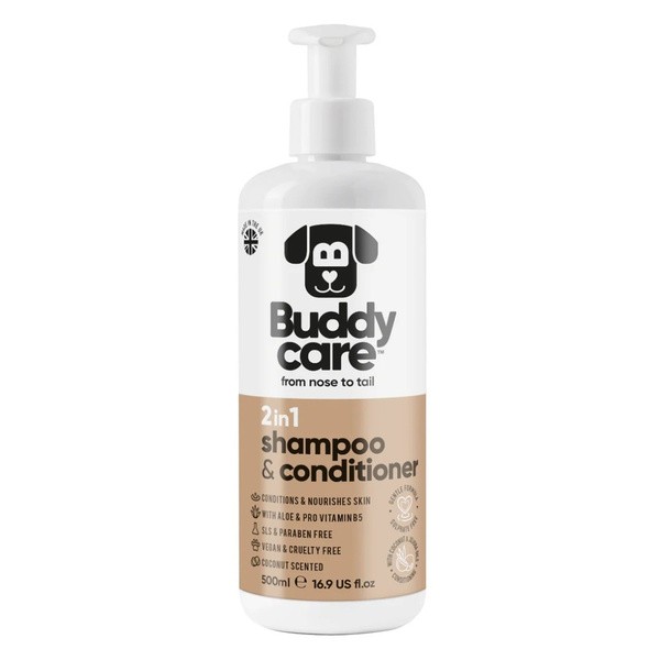 Buddycare Buddy care, szampon i odżywka 2w1, kokos, 500 ml