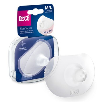 Canpol Lovi Skin Touch, silikonowe osłonki na piersi, rozmiar M/L, 2 szt.