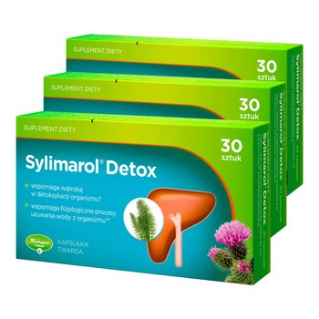 Zestaw 3x Sylimarol Detox, kapsułki, 30 szt.