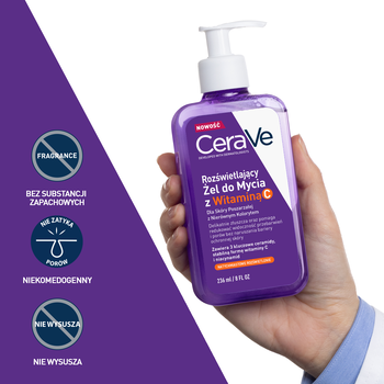 CeraVe, rozświetlający żel do mycia z witaminą C, 236 ml