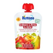 alt Humana 100% Organic, mus jabłko, gruszka, truskawka, 8m+, 90 g