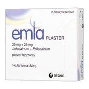 Emla Plaster, 25 mg+25 mg, plastry lecznicze, 2 szt.