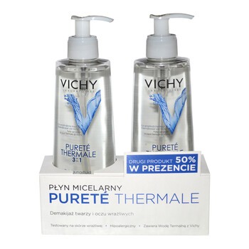 Zestaw Promocyjny Vichy Purete Thermale, płyn micelarny, 400 ml x 2 op. Data ważności: 31.07.2017 r.