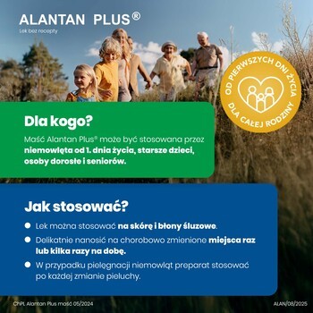 Alantan Plus, (20 mg + 50 mg)/g, maść, 100 g
