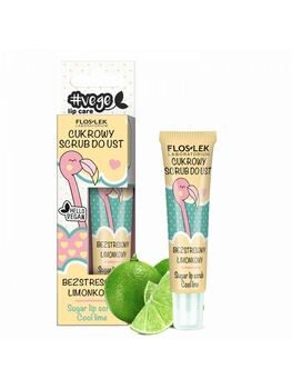 Flos-Lek, Vege Lip Care, Cukrowy scrub do ust, bezstresowy limonkowy, 14 g